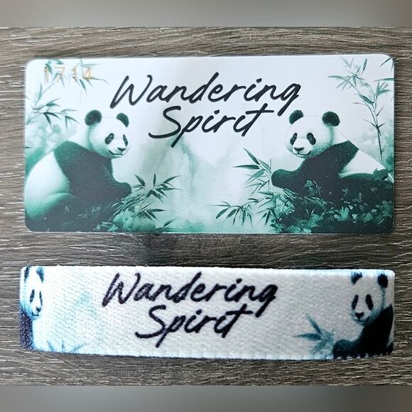 ZOX "WANDERING SPIRIT" #1714 GREEN OMBRE PANDA BEAR COLLECTIBLE WRISTBAND - Picture 3 of 4